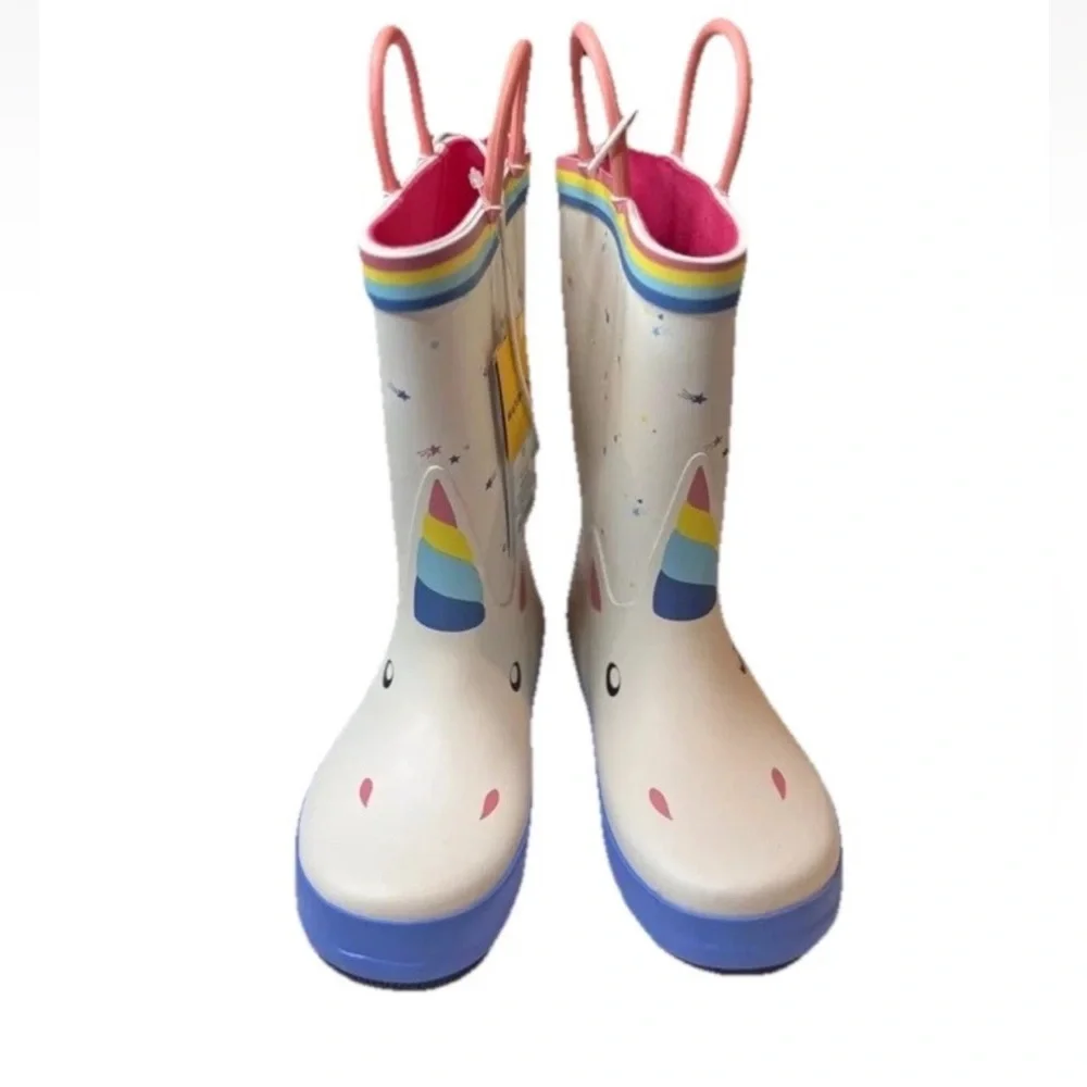 NEW NWT Unicorn rain boots girls waterproof boots, Cat & Jack Sz 5